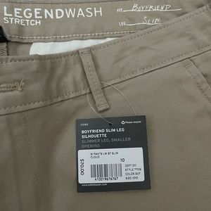 Slim khaki pants with stretch
